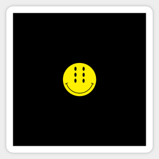 Six-Eyed Smiley Face, Small Sticker